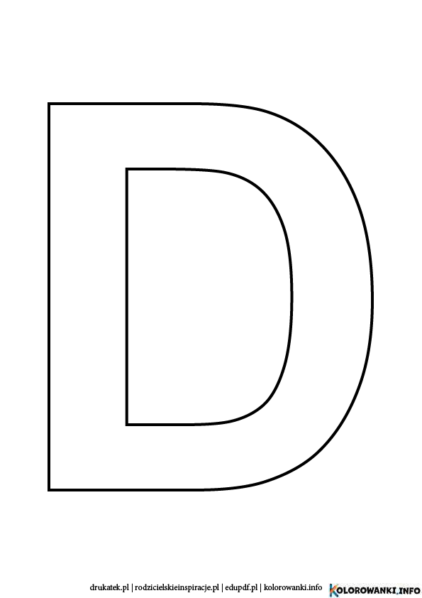 litera d szablon