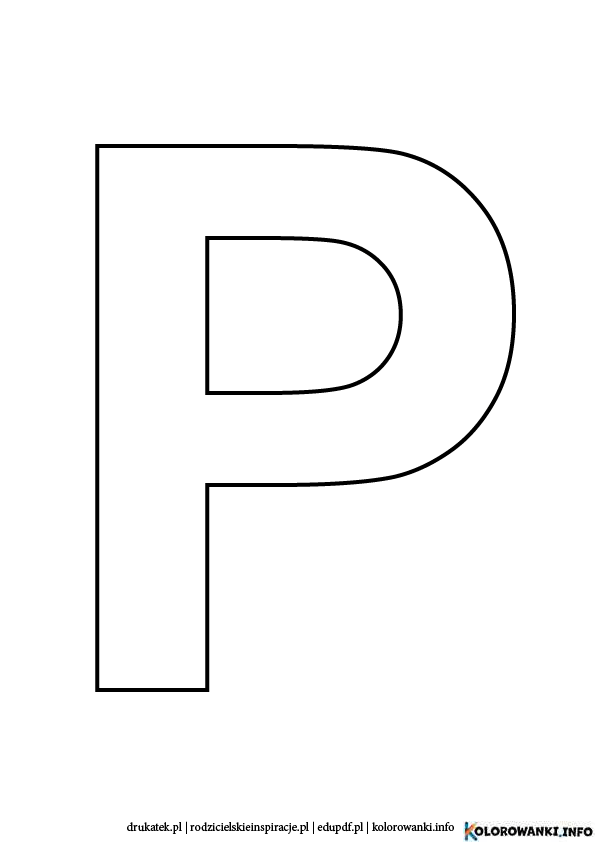 Litera P do druku