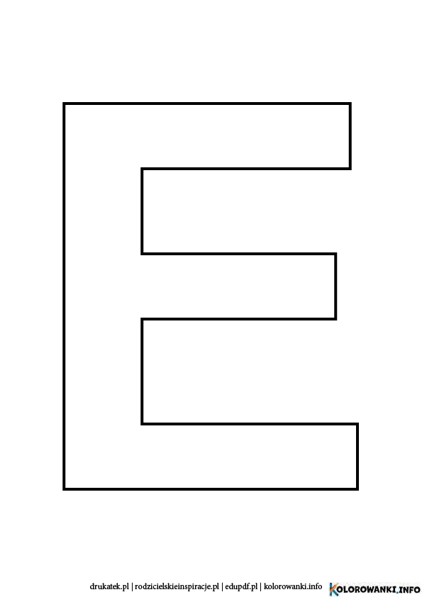 Litera E do druku