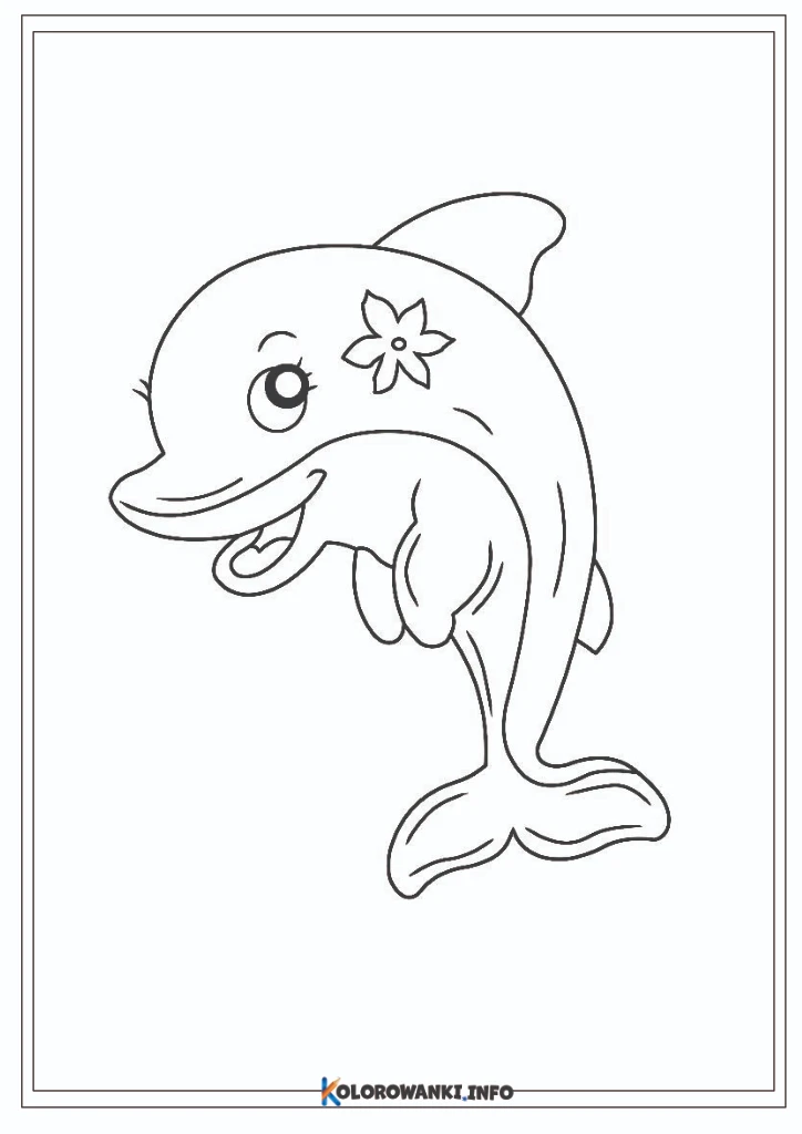 Delfin kolorowanka
