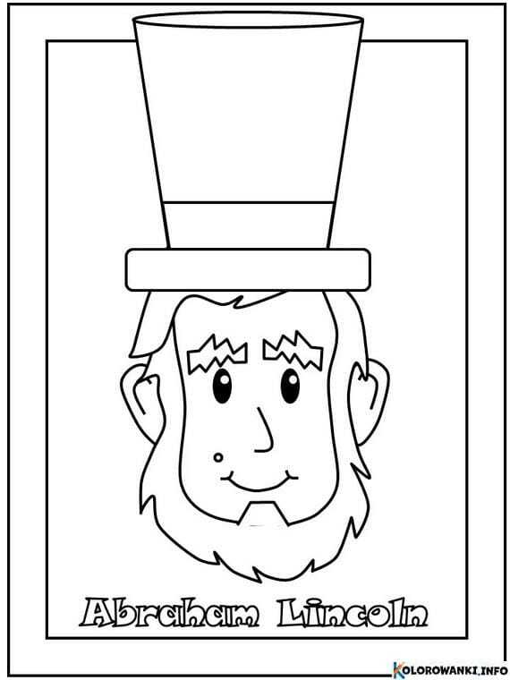1683627549 231 Kolorowanki Abraham Lincoln do druku