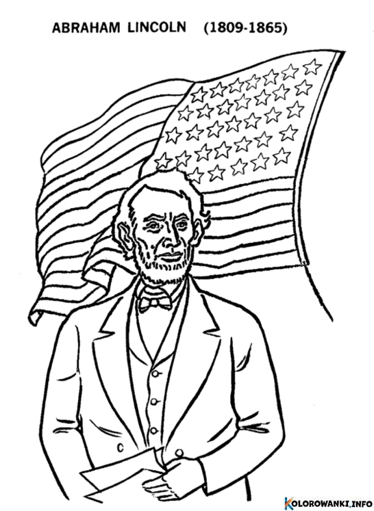 1683627549 658 Kolorowanki Abraham Lincoln do druku