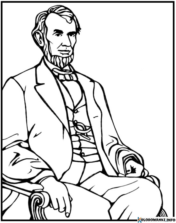 1683627550 897 Kolorowanki Abraham Lincoln do druku