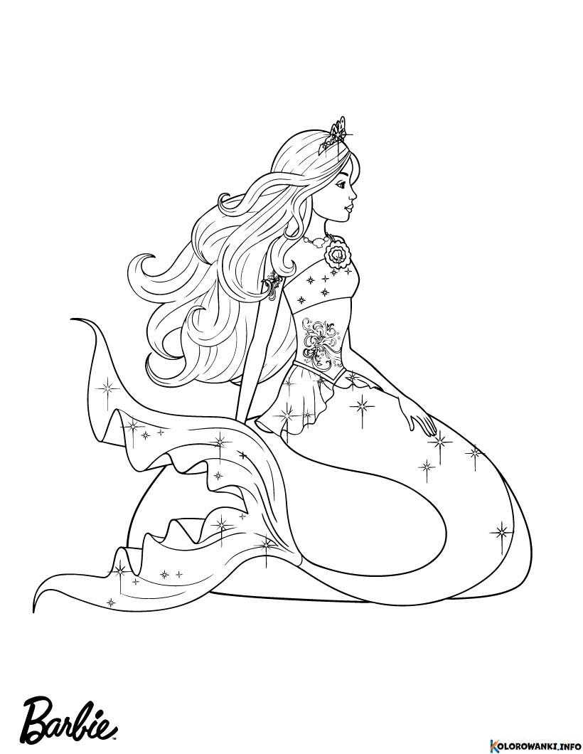 1683679988 888 Kolorowanki Barbie Syrenka do druku Pobierz lub wydrukuj za