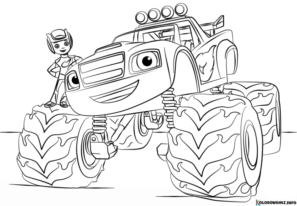 1683724695 840 Kolorowanki Blaze i Mega Maszyny do druku Pobierz lub