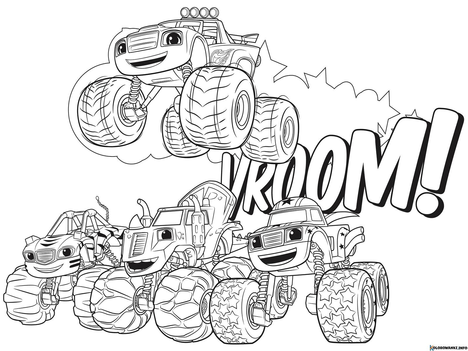 1683724696 6 Kolorowanki Blaze i Mega Maszyny do druku Pobierz lub