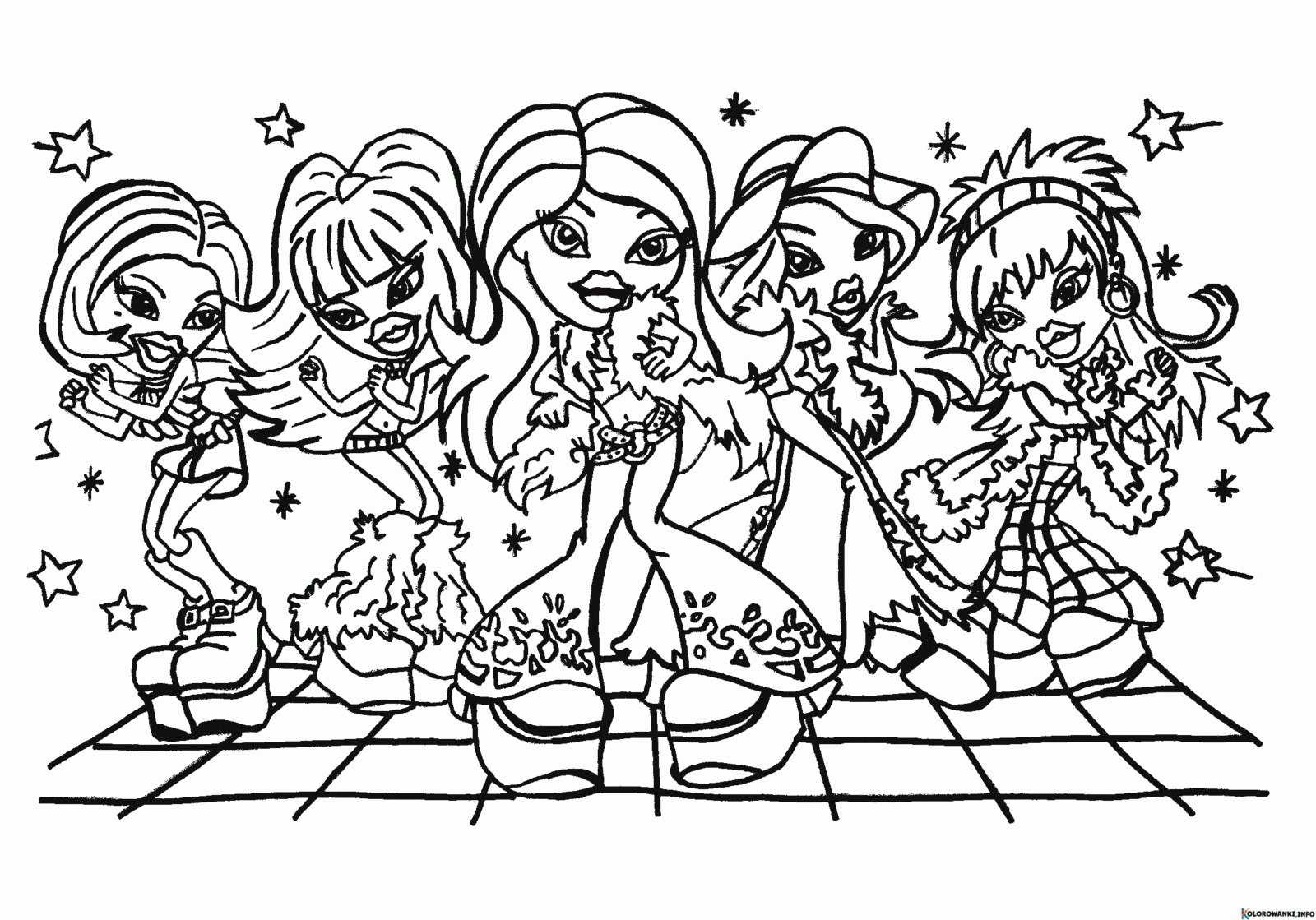 1683739272 857 Kolorowanki Bratz do druku Pobierz lub wydrukuj za darmo