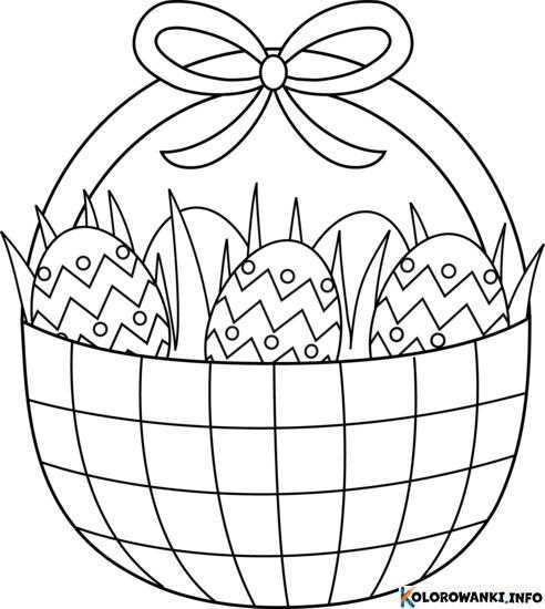 1684067379 10 Kolorowanki Koszyczki Wielkanocne do druku Pobierz lub wydrukuj za