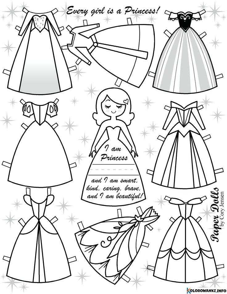 1684147174 67 Kolorowanki Laleczka z Papieru do druku Pobierz lub wydrukuj