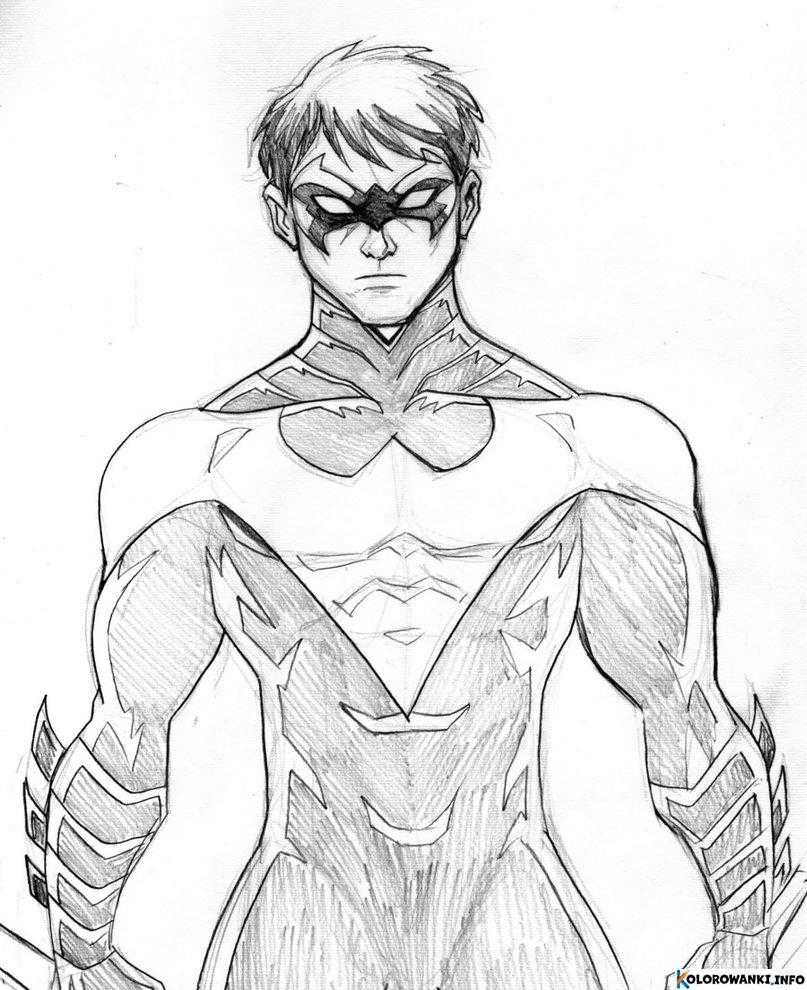 1684339947 285 Kolorowanki Nightwing do druku Pobierz lub wydrukuj za darmo