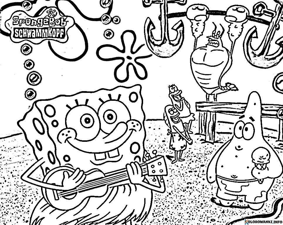 1684604965 781 Kolorowanki SpongeBob Kanciastoporty do druku Pobierz lub wydrukuj za