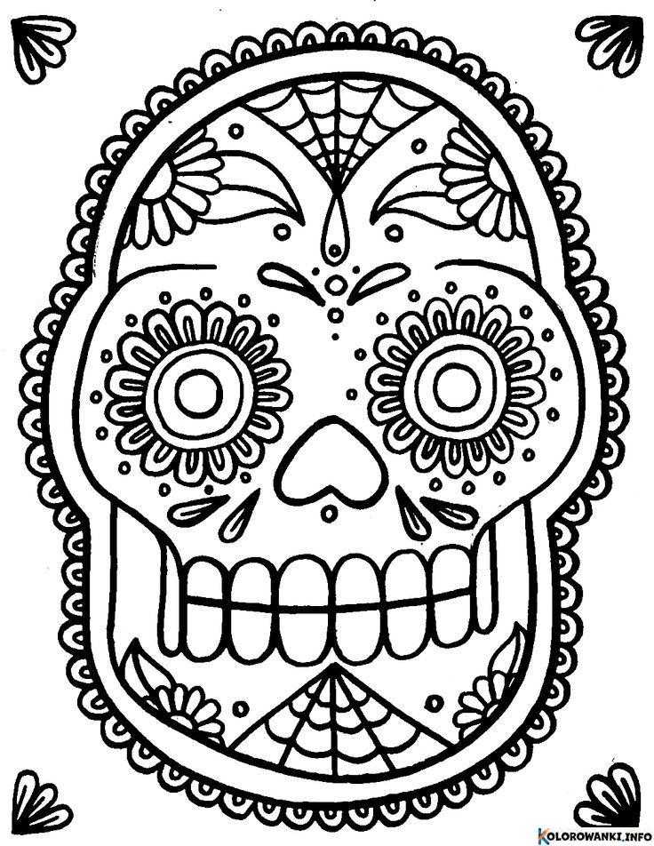 1684627304 385 Kolorowanki Sugar Skull do druku Pobierz lub wydrukuj za