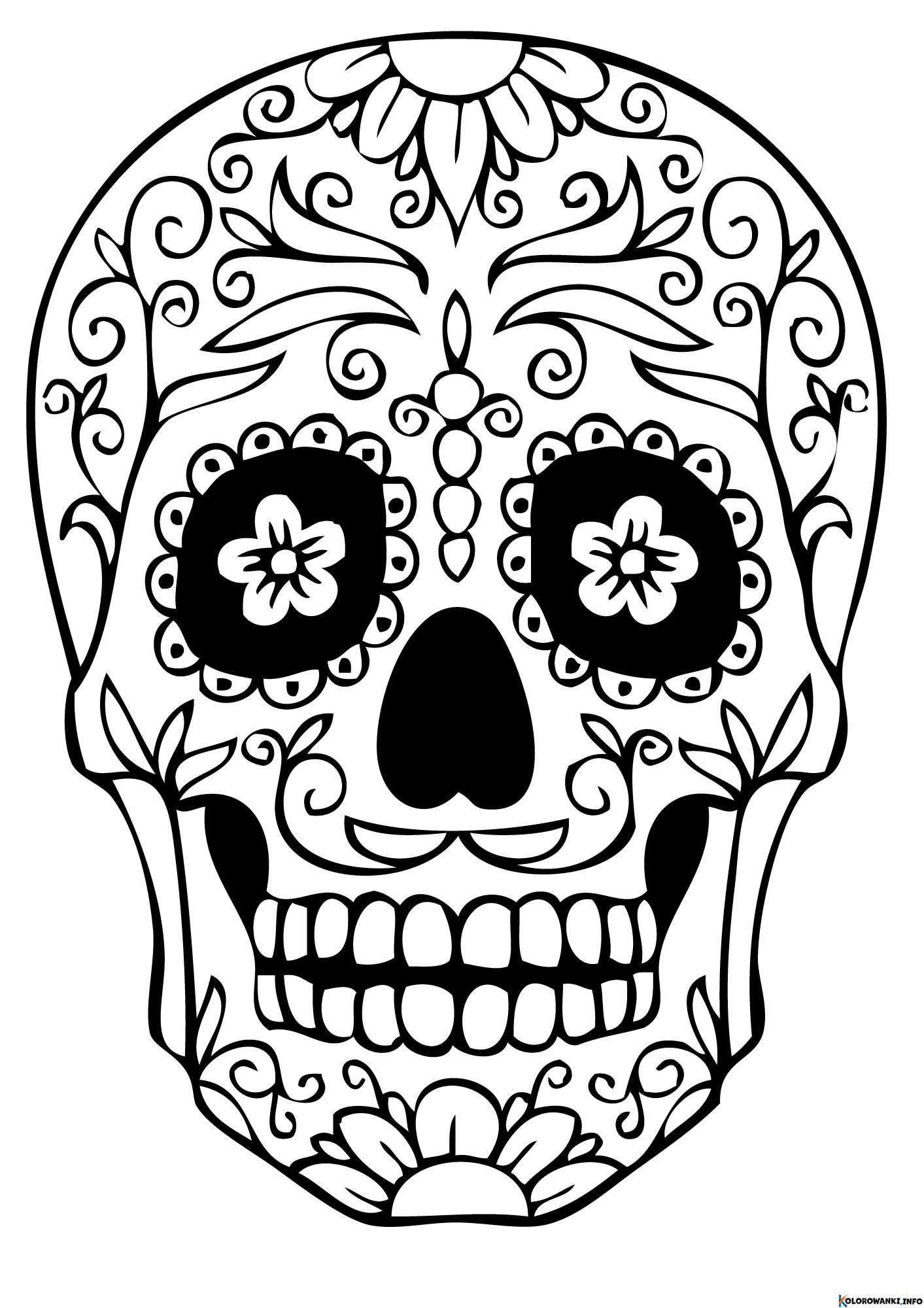 1684627304 801 Kolorowanki Sugar Skull do druku Pobierz lub wydrukuj za