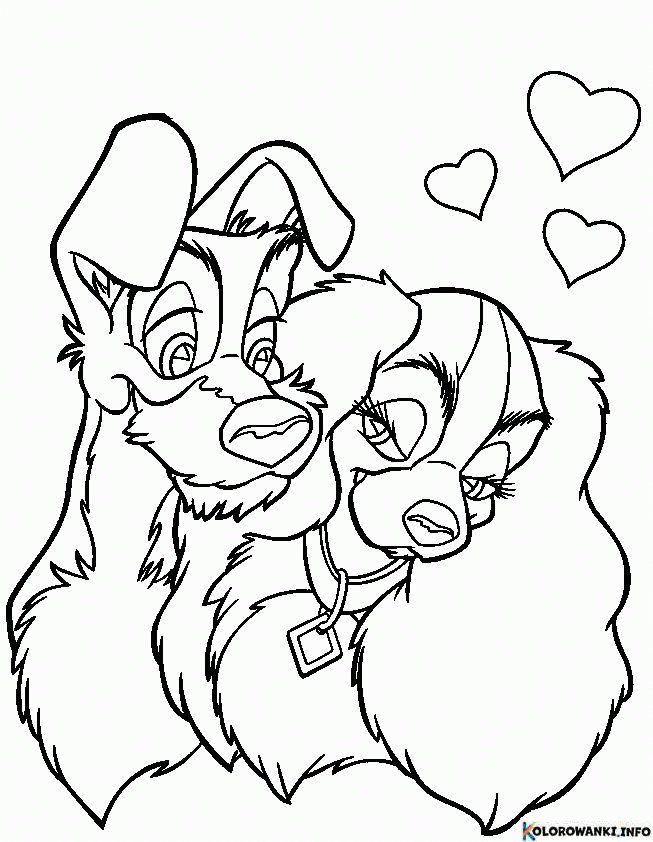1684959515 961 Kolorowanki Zakochany Kundel do druku Pobierz lub wydrukuj za
