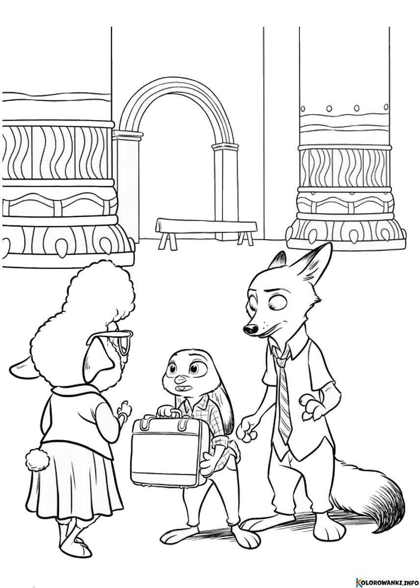 1685267233 924 Kolorowanki Zwierzogrod Zootopia do druku Pobierz lub wydrukuj