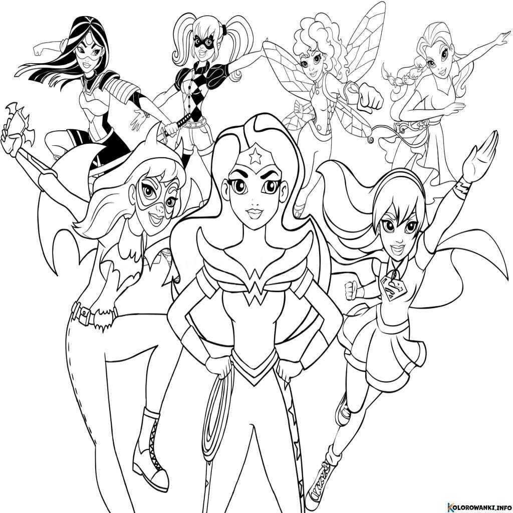 Kolorowanki DC Super Hero Girls do druku Pobierz lub