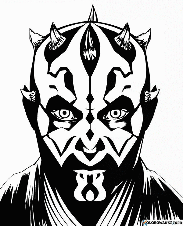 Kolorowanki Darth Maul do druku Pobierz lub wydrukuj za 1