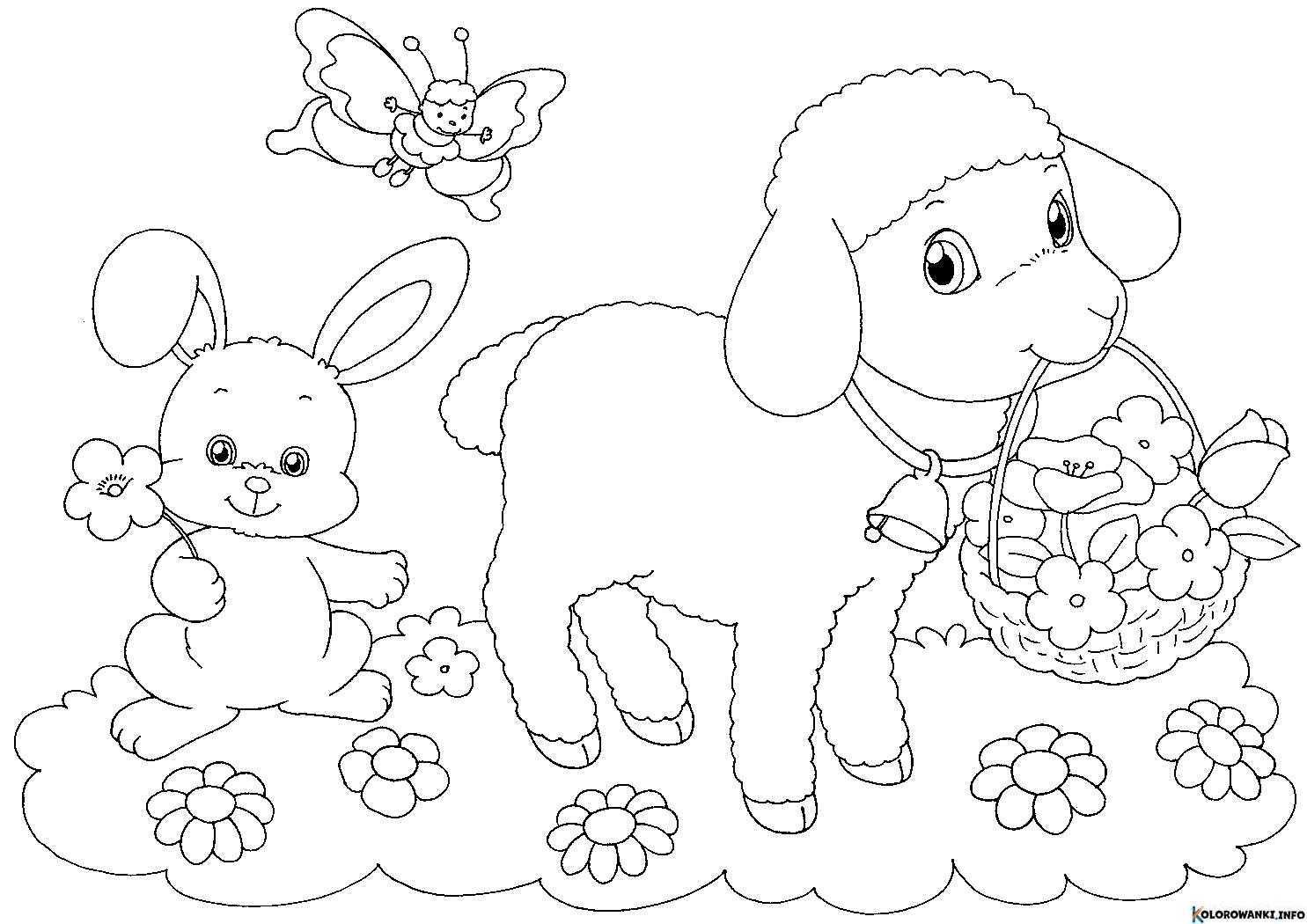 Kolorowanki Koszyczki Wielkanocne do druku Pobierz lub wydrukuj za
