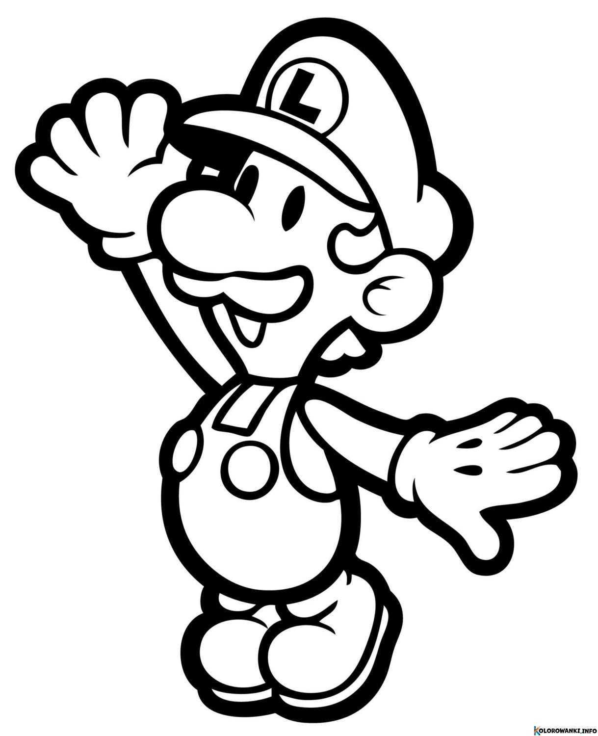 Kolorowanki Mario do druku Pobierz lub wydrukuj za darmo