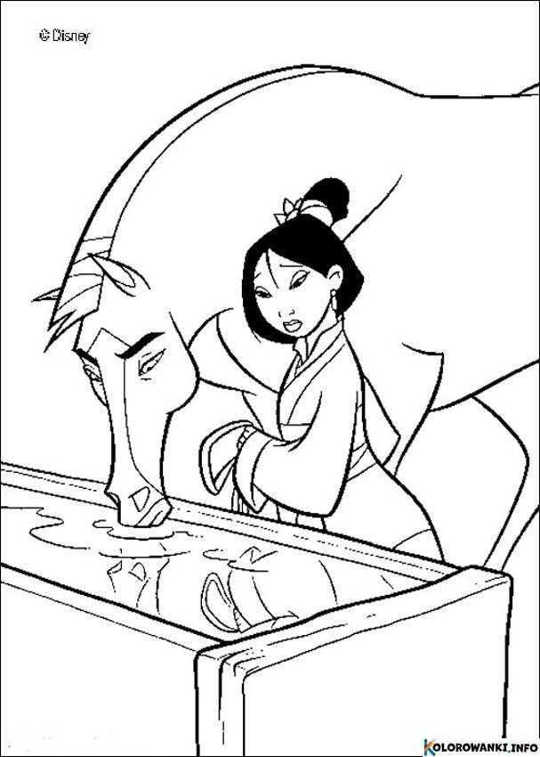 Kolorowanki Mulan do druku Pobierz lub wydrukuj za darmo