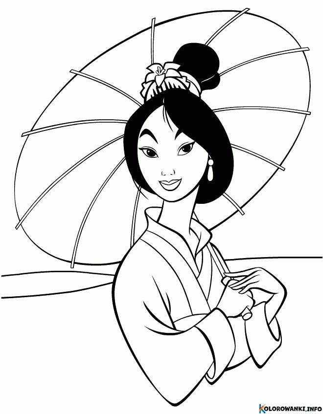 Kolorowanki Mulan do druku Pobierz lub wydrukuj za darmo