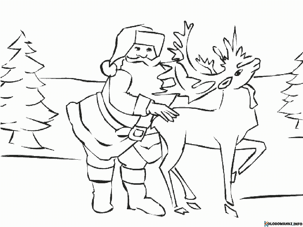 Kolorowanki Renifery do druku Pobierz lub wydrukuj za darmo 1