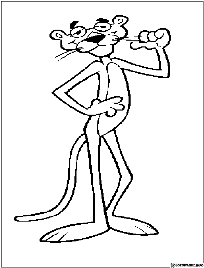 Kolorowanki Rozowa Pantera do druku Pobierz lub wydrukuj za