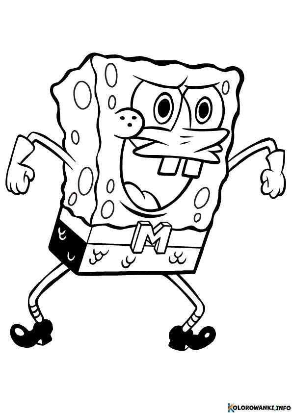 Kolorowanki SpongeBob Kanciastoporty do druku Pobierz lub wydrukuj za