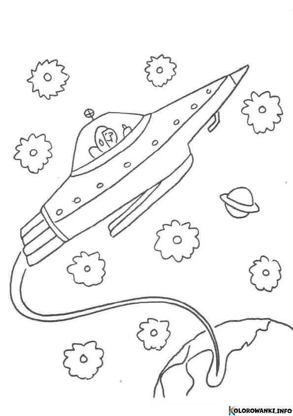 Kolorowanki Statek kosmiczny do druku Pobierz lub wydrukuj za