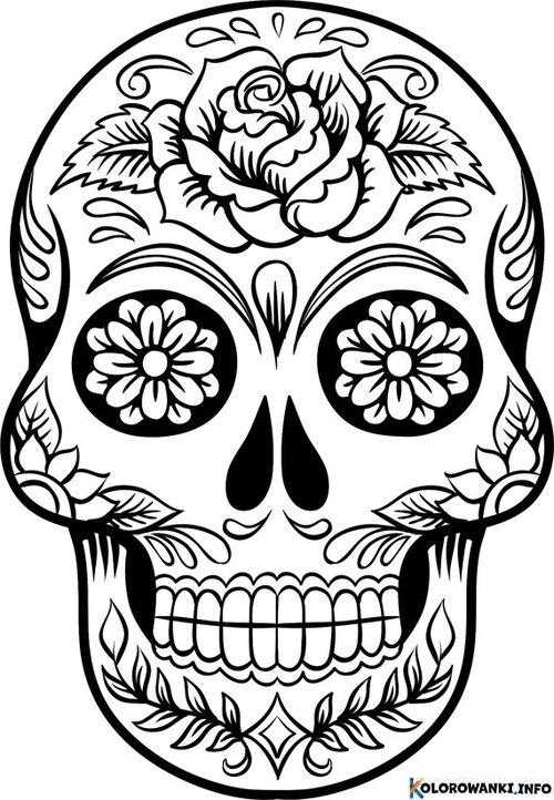 Kolorowanki Sugar Skull do druku Pobierz lub wydrukuj za