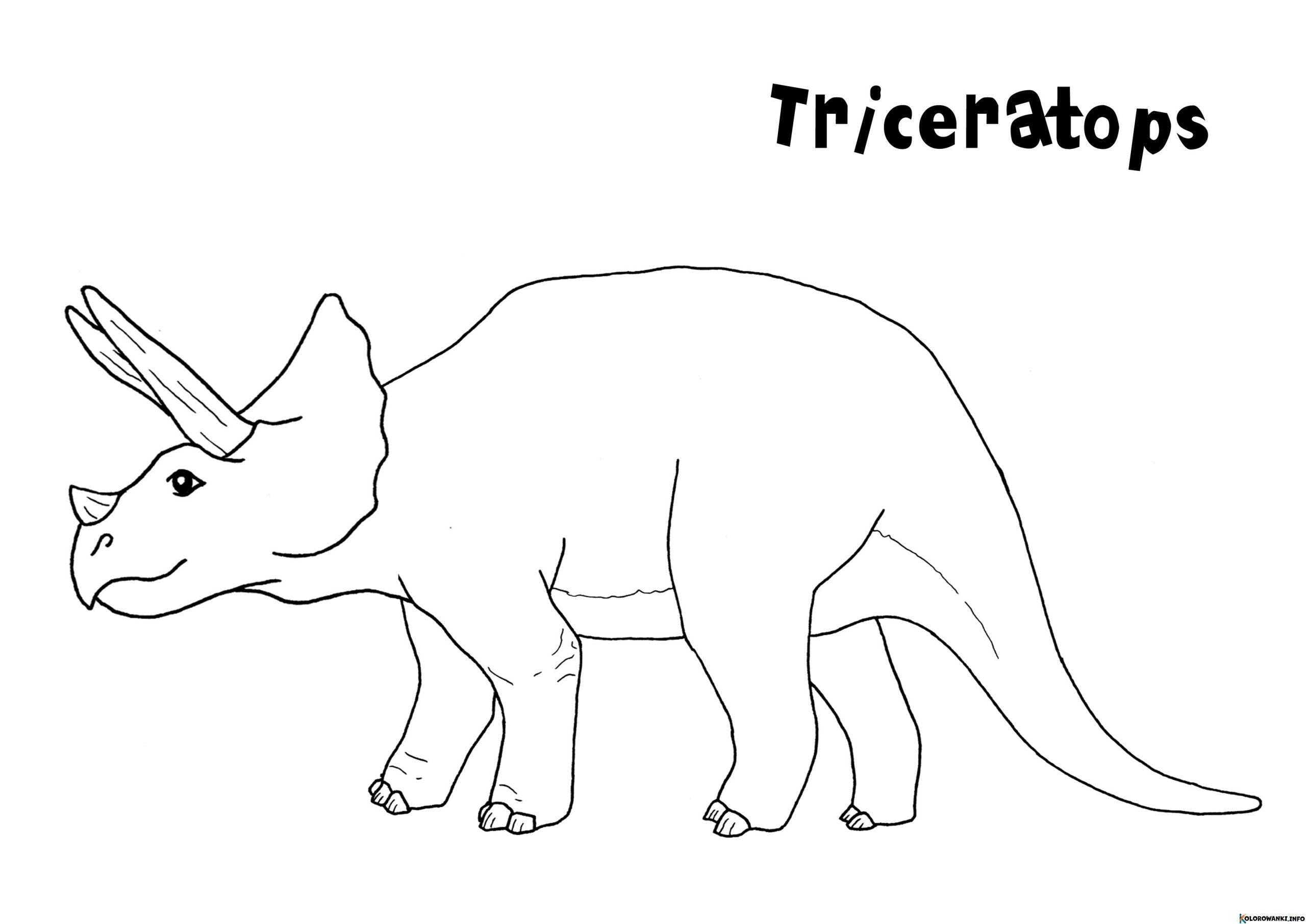 Kolorowanki Triceratops do druku Pobierz lub wydrukuj za darmo scaled