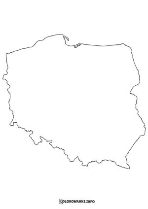 Mapa konturowa Polski do druku