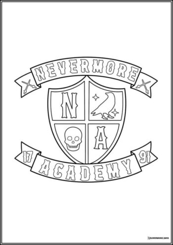 Nevermore Academy Kolorowanka Wednesday Do Druku