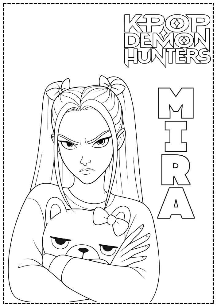 Kpop Demon Hunters Mira Kolorowanka