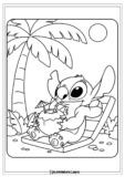 Stitch kolorowanki do druku dla dzieci