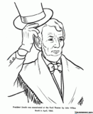 Kolorowanki Abraham Lincoln  do druku