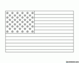 Flaga USA. Szablon i kolorowanka do druku