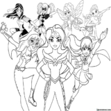 Kolorowanki  DC Super Hero Girls do druku | Pobierz lub wydrukuj za darmo