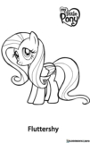 Kolorowanki Fluttershy do druku | Pobierz lub wydrukuj za darmo