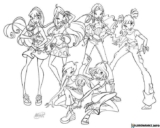 Kolorowanki  Klub Winx do druku | Pobierz lub wydrukuj za darmo