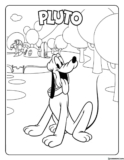 Kolorowanki Pies Pluto do druku | Pobierz lub wydrukuj za darmo