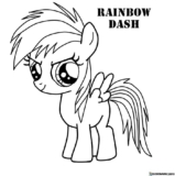 Kolorowanki Rainbow Dash do druku | Pobierz lub wydrukuj za darmo
