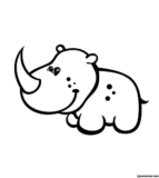 Kolorowanki Rhinoceros do druku | Pobierz lub wydrukuj za darmo