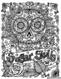 Kolorowanki Sugar Skull do druku | Pobierz lub wydrukuj za darmo