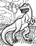 Kolorowanki Tyranozaur do druku | Pobierz lub wydrukuj za darmo
