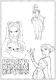 Kpop Demon Hunters kolorowanki do druku. (K-popowe Łowczynie Demonów)