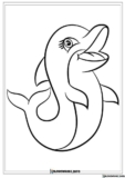 Delfiny kolorowanki do druku