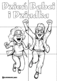 Dzień Babci i Dziadka kolorowanka XXL do druku (8 lub 16 kartek A4 w PDF do pobrania)