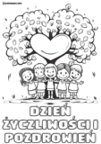 Kolorowanka XXL na Dzień Życzliwości i Pozdrowień