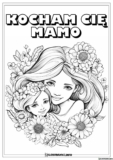 Dzień Mamy kolorowanki do druku. Darmowe szablony na urocze kartki